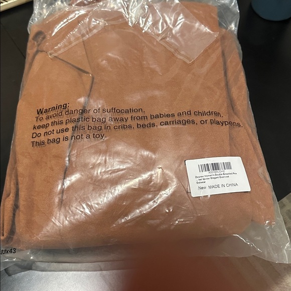 Women's Tan or Navy Coat - Picture 3 of 7